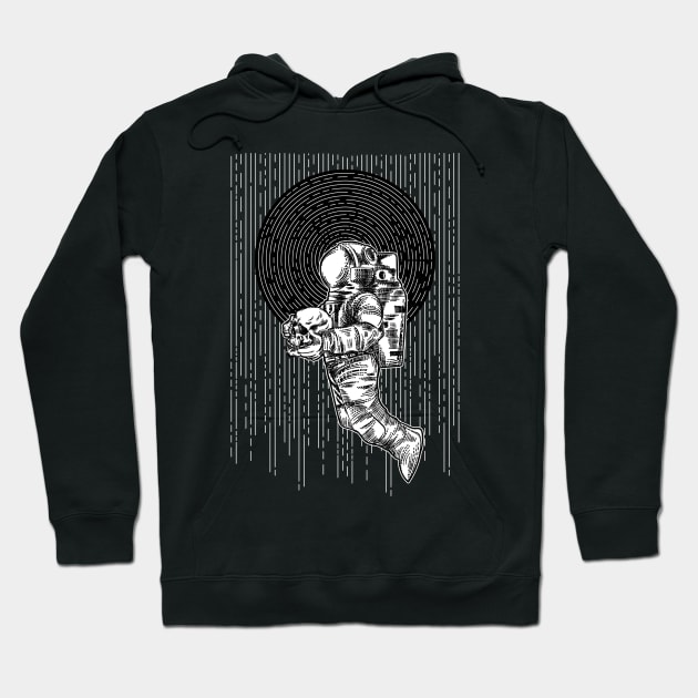 Flying Astronout Hoodie by Pixel Poetry